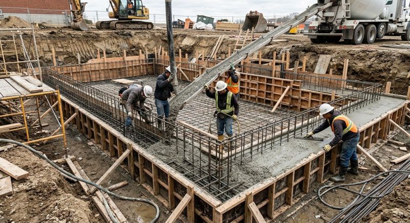 Basement Concrete Installation in Brighton, MI