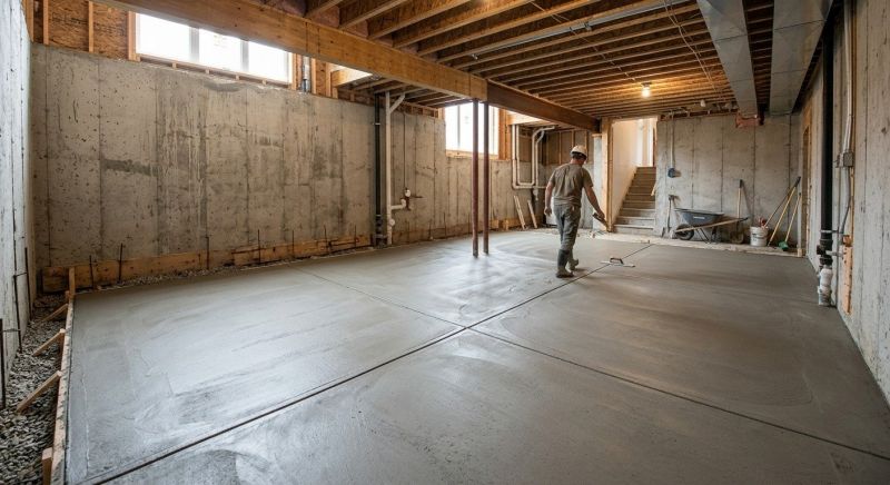 Basement Concrete Installation in Commerce Township, MI