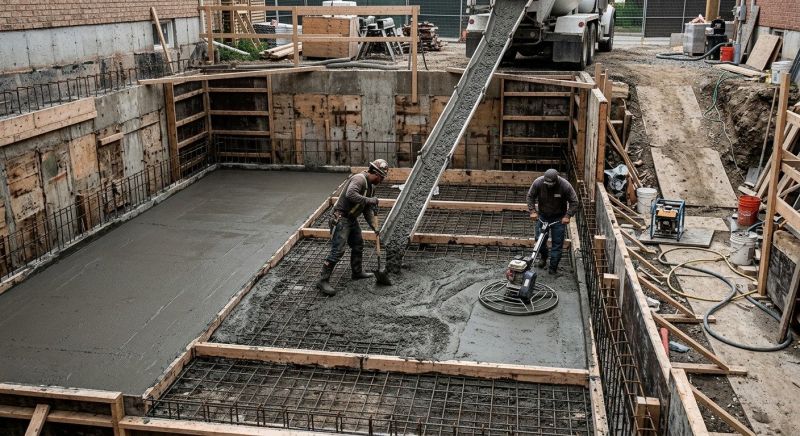 Basement Concrete Installation in Linden, MI