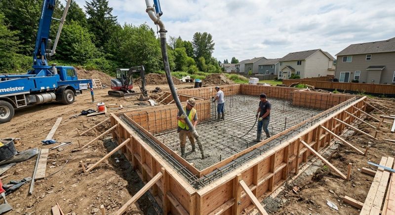 Cement Foundation Installation in Livingston County, MI