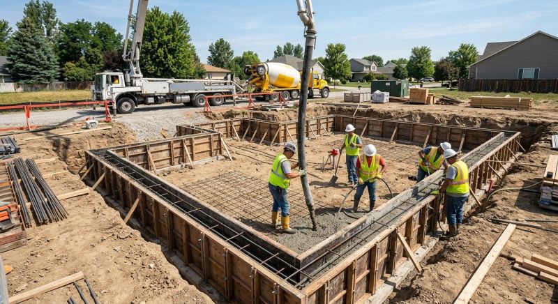 Cement Foundation Installation in Livingston County, MI