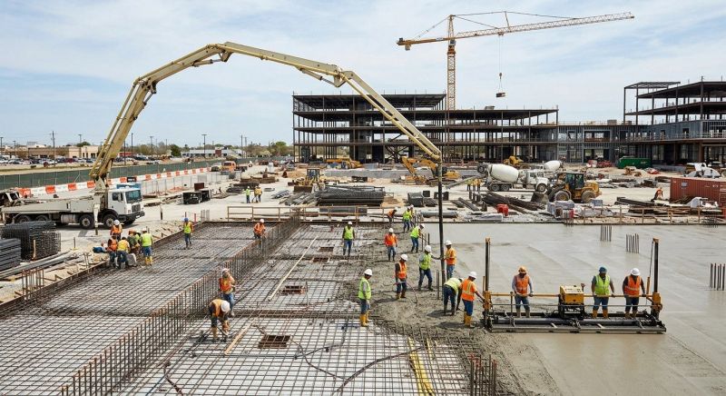 Commercial Slab Construction in Commerce Township, MI