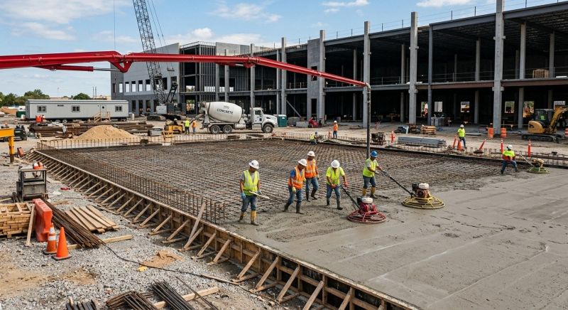 Commercial Slab Construction in White Lake, MI