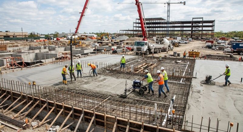 Commercial Slab Installation in Milford, MI