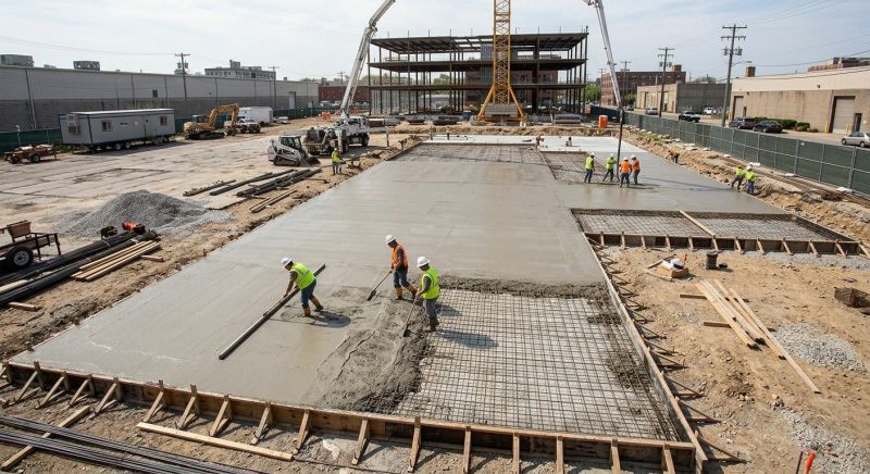 Commercial Slab Installation in Wixom, MI
