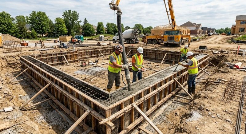 Foundation Wall Pouring in Dexter, MI